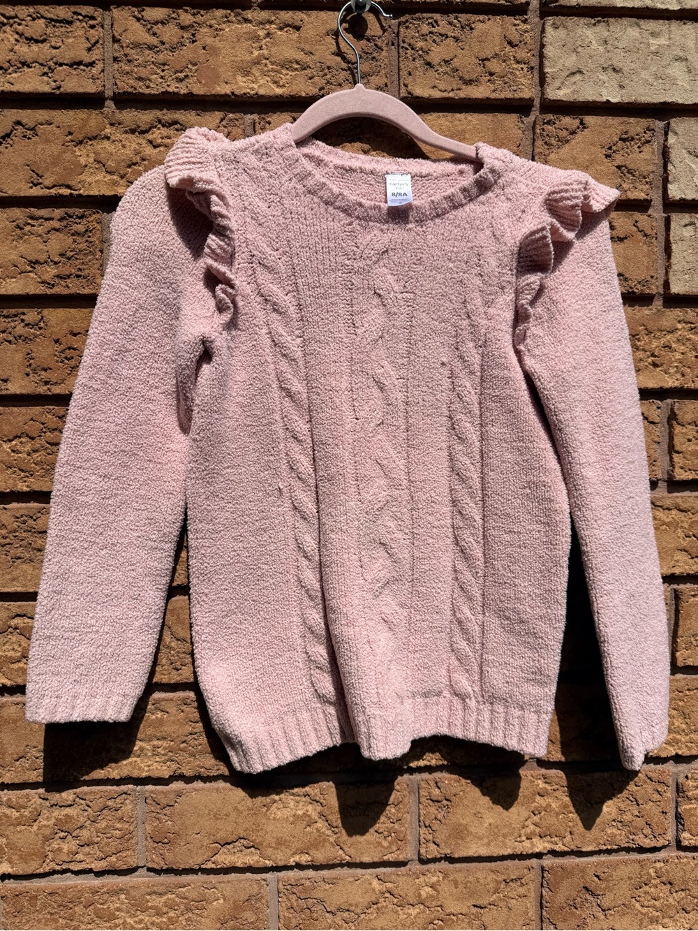 10/$25 • Carters Ruffle-Shoulder Cable Knit Sweater